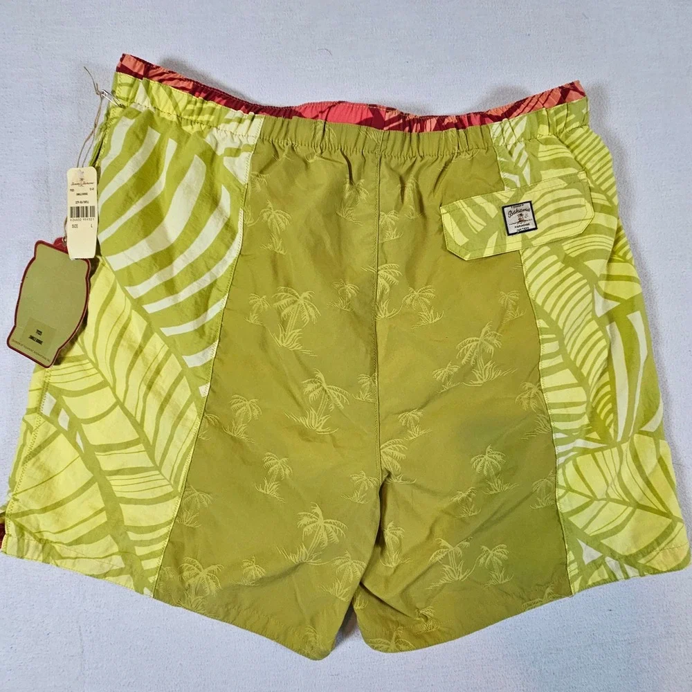 Tommy Bahama Swim Shorts Men Large Green Jungle Boogie Elephant Trunks NWT